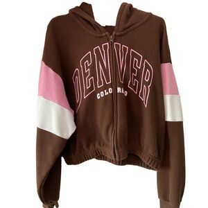 H&M. croptop Zipup hoodie